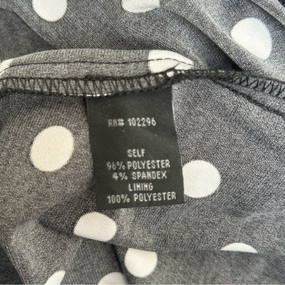 Connected Apparel polka dot black & white midi dress size 10 - Picture 7 of 7
